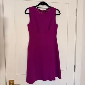 Elie Tahari Sleeveless Fuchsia Midi Dress